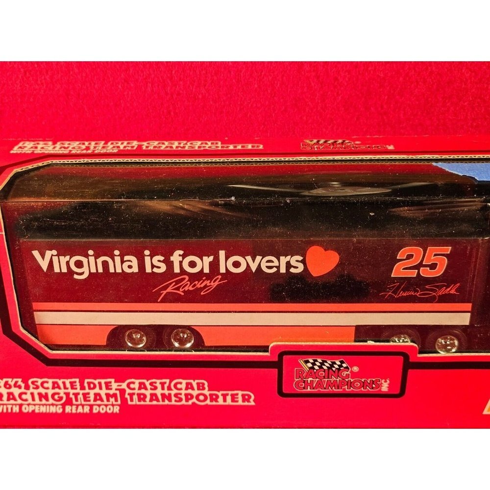 HERMIE SADLER NASCAR TRANSPORTER BUNDLE w/MATCHING STOCKCAR & PLAYER CARD - NIB - Picture 3 of 5